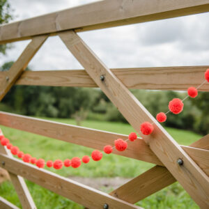 Orange Pom Pom Garland 5